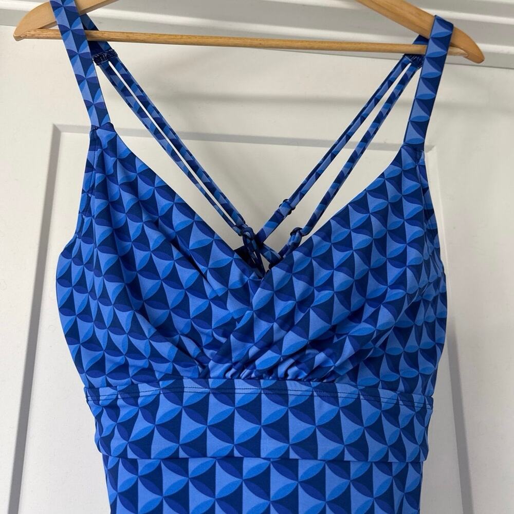 Title Nine Metis Underwire Tankini Swim Top - Cebu Size 38D Blue *EUC - Picture 8 of 8